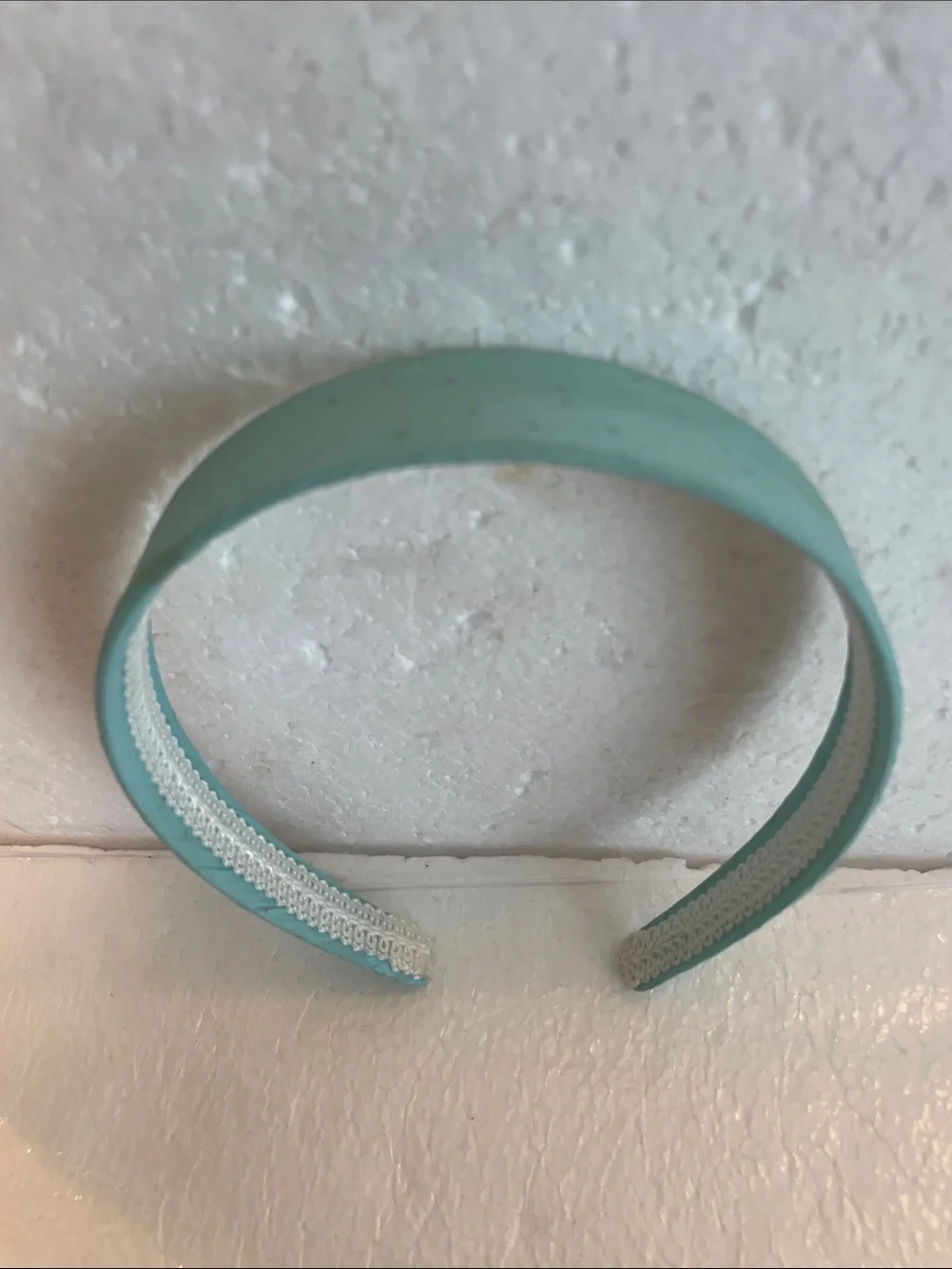 Vintage Y2K turquoise Aqua Blue sparkly Headband one size fits most